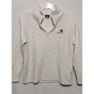 MV Sport Breckenridge Womens Small Cream Textured Quilted Quarter Zip Pullover